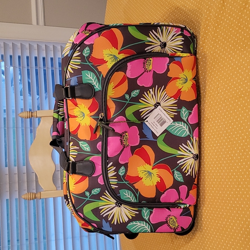 Vera Bradley eye catching carry-on rolling satchel
